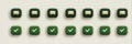 Set of Green Buttons With Envelope and Checkmark Icons Designed for Digital Interface Applications Royalty Free Stock Photo