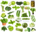 Set with green food Royalty Free Stock Photo