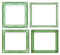 Set of green frame with blank space and clipping path Royalty Free Stock Photo