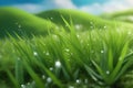 Set of green grass and white flower. Sunlight. Set of vectors. Background. Wallpaper.