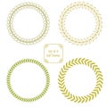 Set of 4 green leaf wreaths