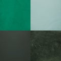 Set of green leather samples