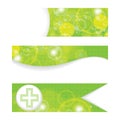 Set of green medical banners
