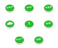 Set of Green push button