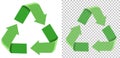 Set of green recycle icon Royalty Free Stock Photo