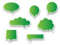 Green speech bubbles