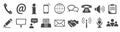 Set grey contact icons - vector Royalty Free Stock Photo