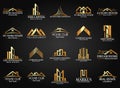 Set and Group Real Estate, Building and Construction Logo Vector Design Royalty Free Stock Photo