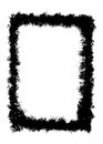 Set of 9 grunge black abstract textured vector rectangular frame