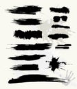 Set of grunge brush