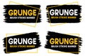 Grunge brush strokes banner template collection Set