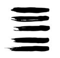 Set of grunge brush strokes. set of brush strokes for decor and logo design