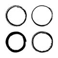 Set of grunge circle