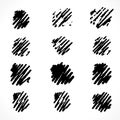 Set of grunge hand drawn dots icons