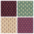 Set of grunge seamless pattern of grapes