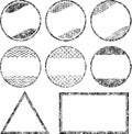 Set of 8 grunge style rubber stamps templates Royalty Free Stock Photo