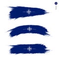 Set of 3 grunge textured flag of Nato