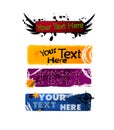 A set of grungy banners vector Royalty Free Stock Photo