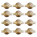 Set of 100% guarantee golden labels Royalty Free Stock Photo