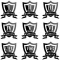 Set of 100% guarantee labels Royalty Free Stock Photo