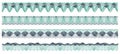 Set of guilloche borders Royalty Free Stock Photo