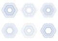 Set of guilloche rosettes PNG format.