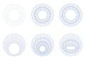 Set of guilloche rosettes PNG format.