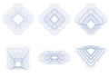 Set of guilloche rosettes PNG format.