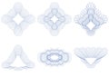 Set of guilloche rosettes PNG format.