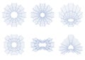 Set of guilloche rosettes PNG format.