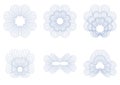 Set of guilloche rosettes PNG format.