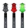 Set of Guitar neck fretboard and headstock Royalty Free Stock Photo