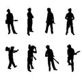 Set of Guitar Player silhouettes