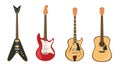 Set of guitars vector concept Royalty Free Stock Photo