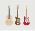 Set of guitars