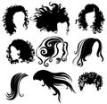 Set of hair styling Royalty Free Stock Photo