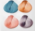 Set hair tints colors palette on white background Royalty Free Stock Photo