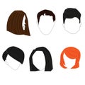 Set of haircuts for women and men