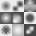 Set of halftone dots pattern