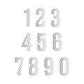 Set of halftone numbers.Vector halftone numbers