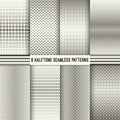 Set of halftone seamless patterns