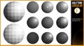 Set of halftones in a circular shape Royalty Free Stock Photo