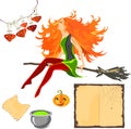 Set of Halloween attributes Royalty Free Stock Photo