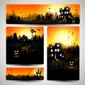 Set of Halloween banners Royalty Free Stock Photo