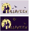Set halloween banners Royalty Free Stock Photo