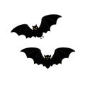 Set of Halloween bats. Royalty Free Stock Photo