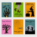 Set of Halloween cards. Royalty Free Stock Photo