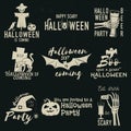 Set of Halloween celebration collection.