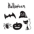 Set of Halloween characters for desigen