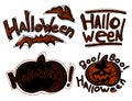 Set of halloween elements
